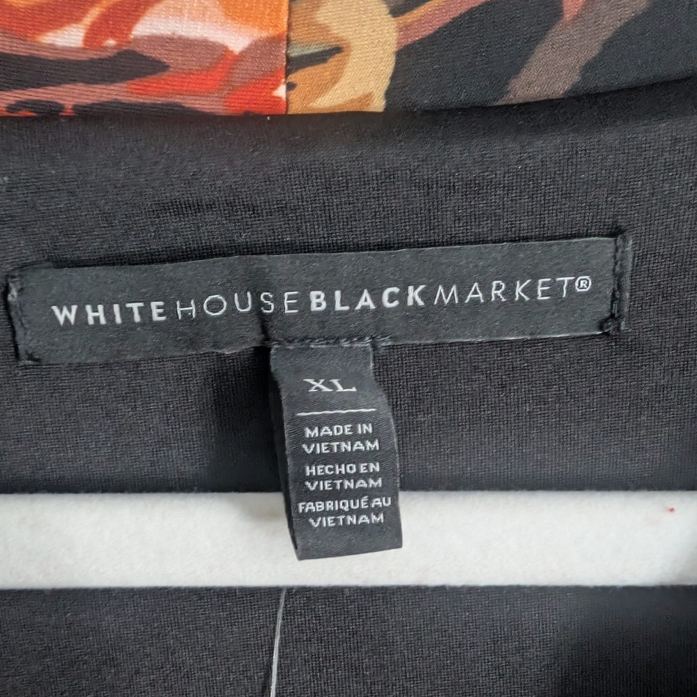 NWT White House Black Market Matte Jersey Shirt Floral Dress Size XL - Picture 4 of 6